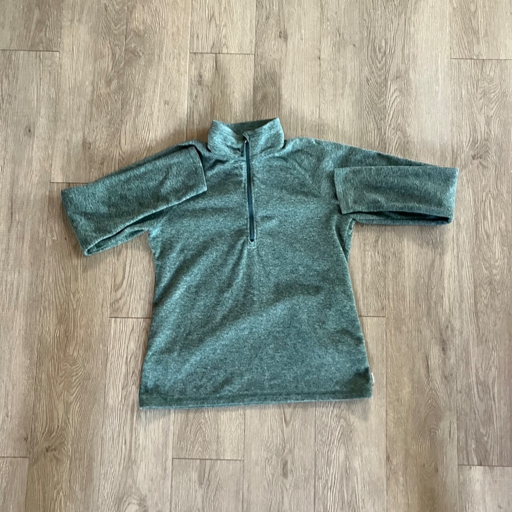Eddie Bauer 1/4 Zip Heather Turquoise Fleece - Women's Size S